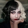 Peluca Negra y Blanca, Disfraces de Halloween Mujer, Peluca Halloween