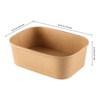 50 Pack 25oz Disposable Kraft Paper Bowls with Lids