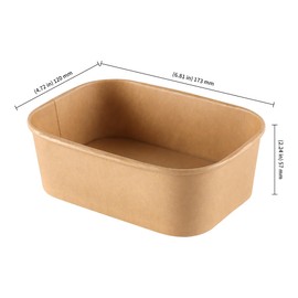 50 Pack 25oz Disposable Kraft Paper Bowls with Lids