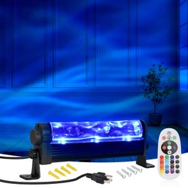 NEWREACH Ocean Wave Light Bar Pro, 16 Color LED Water Ripple Projector Wall Lamp, Light Up 15x15ft Night Lights with Remote, Mood Lighting for Bedroom, Home Decor & Parties