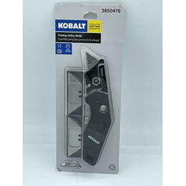 KOBALT Folding Utility Knife Quick Change Blade w/ 25 Extra Blades Speed Release