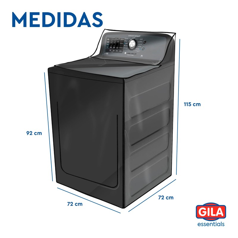 GILA Funda para Secadora de Carga Frontal Transparente (Protector Impermeable