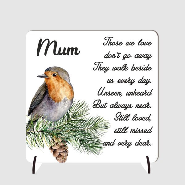 Handmade Personalised Memorial Plaque for Mum – "Those We Love