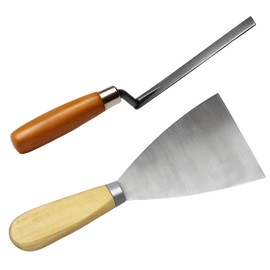 Pointing Trowel, Pointing Tool, 2-Piece Cement Trowel Set for Brickwork and Tile Grouting, Ideal for Professional Builders and DIY Enthusiasts,90x60mm and 26x7.5cm