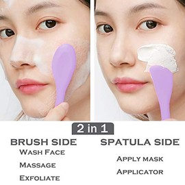 RamPula Silicone Facial Mask Applicator Face Masks Skincare Brush Facial Scrubber Double-Head Lotion Spatula Scoop for Makeup,Foundation,Cream,Lotion,