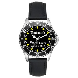 KIESENBERG Dortmund L-2208 Men's Watch Analogue Quartz Leather Strap Gift Idea Fan, Strap.