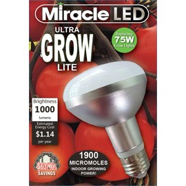 Stimulus Brands Gardener’s Supply Company Miracle LED® Ultra Grow Light Bulb | Full-Spectrum Energy Efficient LED Bulb for Indoor Houseplants, Succulents, Flowers & Herbs