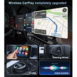 CarPlay Wireless Adapter, Compatible with CarPlay+Android Auto, Plug-and-Play, Mini Wireless CarPlay Adapter,Compatible with Apple iOS 10+ and Wired CarPlay Vehicles Manufactured After 2016.