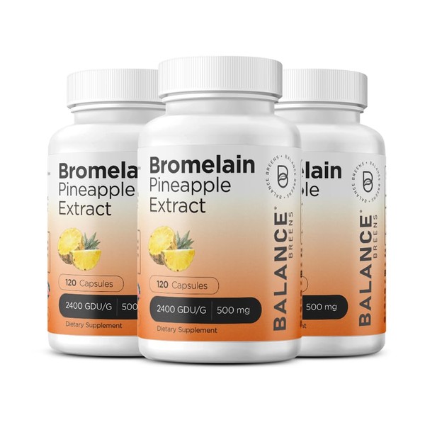 Balancebreens Bromelain 500mg, 120 Capsules - Pineapple Extract Digestive Enzyme,