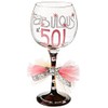 Mud Pie Fabulous at 50 Wine Glass
