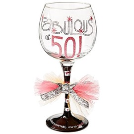 Mud Pie Fabulous at 50 Wine Glass