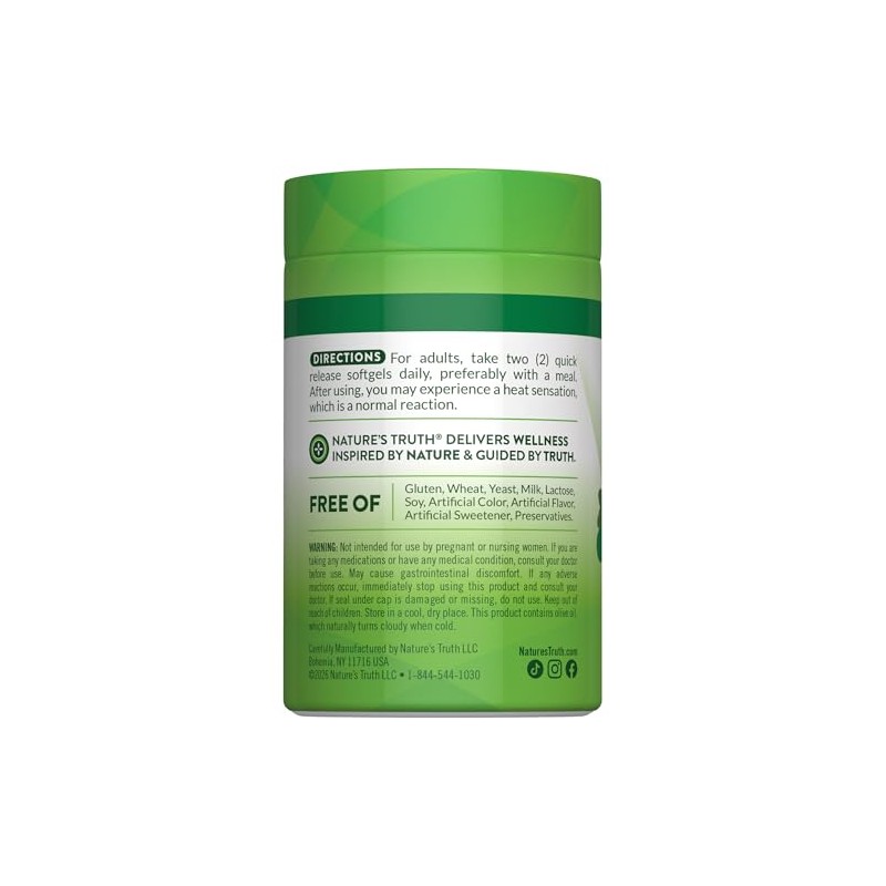 Natures Truth Suplemento de Aceite de Orégano - 3,000 mg