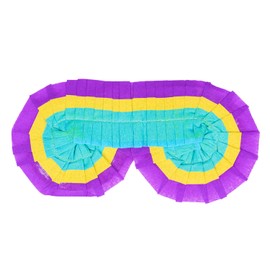 Multicolor Paper Pinata Blindfold (7.5" x 6.25") - Ideal for Kids' Birthday Parties & Celebrations, 1 Pc.