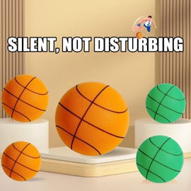 YIWONFU Silent Basketball, Silent Basketball for Indoor Activities, Mute Basketball for Adolescents/Adults for Playing/Training (Orange, 21 cm)
