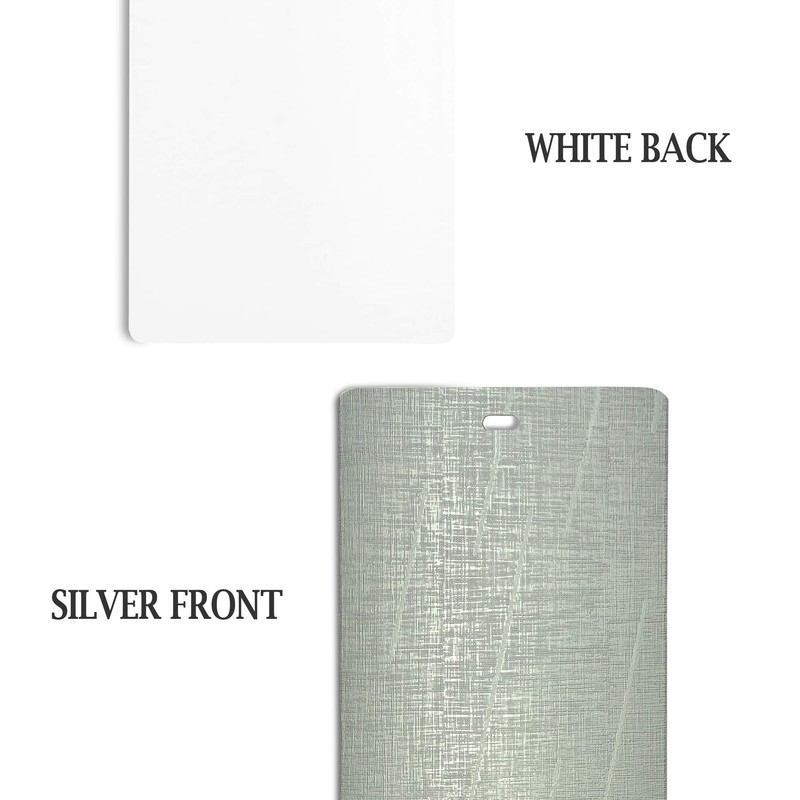 DALIX Silky Silver Vertical Blind Texture Slats Sliding Door 98.5