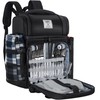 ITHWIU Picnic Backpack for 4 Person with 2 Insulated Leakproof