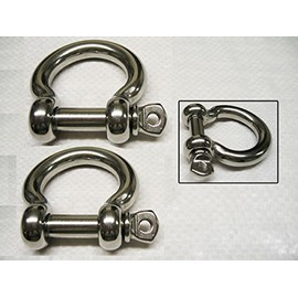 Secure Fix Direct X2 5mm Bow Shackles With Screw Collar Pins 316 Stainless Steel - A4 Rigging