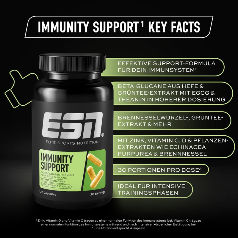 ESN Immunity Support, 120 Capsules, 30 Servings, with Plant Extracts,