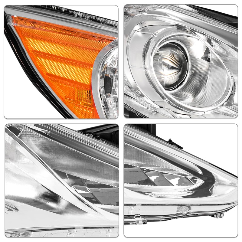 SOCKIR Headlight for 2011-2014 Hyundai Sonata Right Passenger Side w/Bulbs