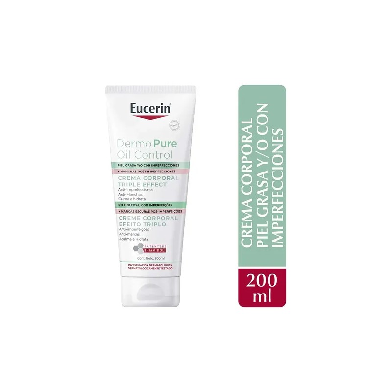 Eucerin Dermopure Triple Effect Crema Corporal, Piel Grasa E