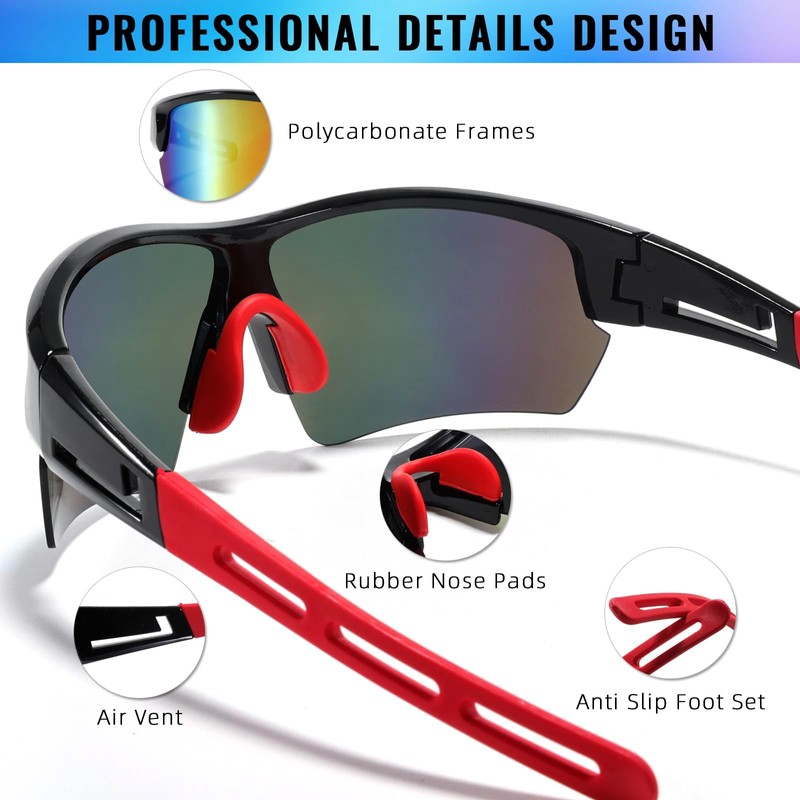 wonderflower Cycling Sunglasses Polarized Sunglasses for Cycling Men Women (White