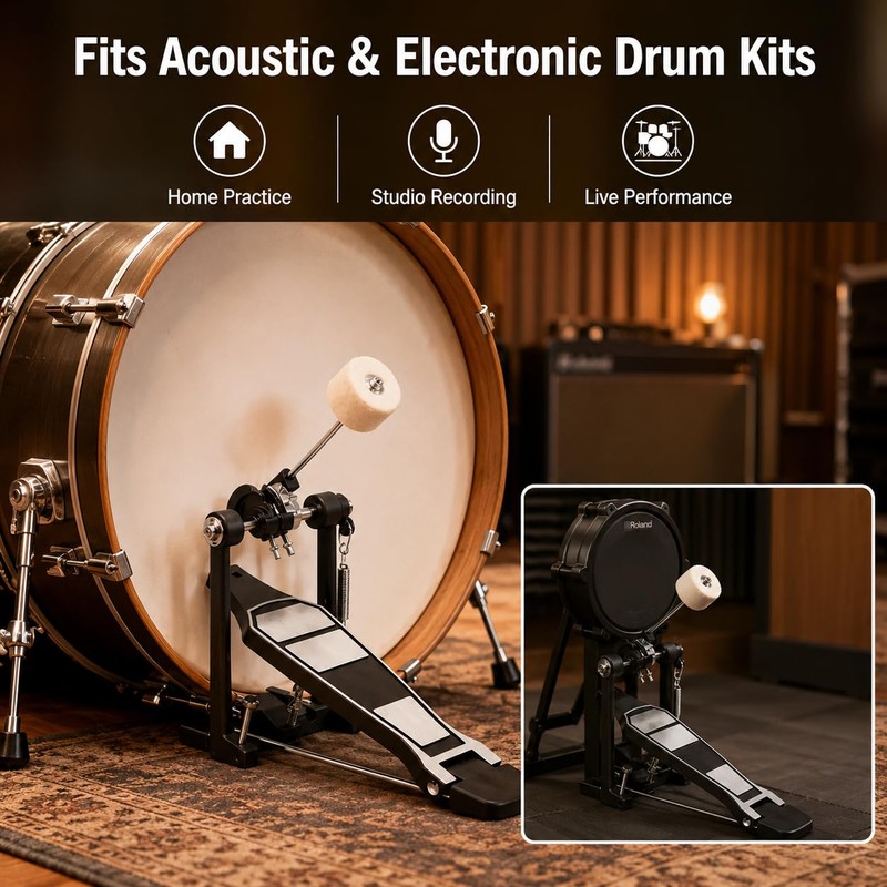 Adjustable Bass Drum Pedal — Aluminum Alloy Kick Pedal for