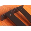 4 Pack - 12 inch Black Hidden L Shelf Bracket