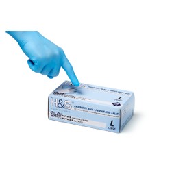 Disposable Nitrile Gloves Pack of 100 Black / White / Blue ISCHSNG01BL0100XXL XXL (11)