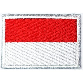 PARITA Mini Flag Patch Monaco Flag Patches National Monaco Flag Uniform Military Emblem Iron On Sew On Patch DIY Crafts Jacket Polo T-Shirt Hat Bag Backpack Accessories Repair Decorative (12)