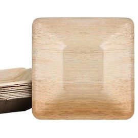 KOKA Palm Leaf Disposable Bowl Square Environmentally Friendly Disposable Tableware Compostable External Dimensions 18 x 18 cm Pack of 100