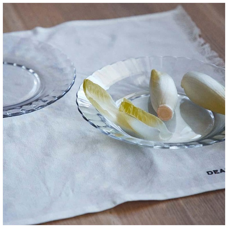 Dean and Deluca Cotton Napkins, White, Approx. 17.7 x 17.7