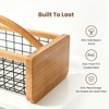 Solid Wood Harvest Hod Basket with 360° Rotating & Foldable