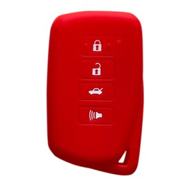 Key Fob Cover for Lexus ES 350 4 Buttons Silicone Key Fob Remote Case Fit for Lexus ES 350 300h GS 300 200t is 350 AWD 250 500 RX 450h 450hL 350L LX 570 NX 300h RC丨HYQ14FBA 8990453651丨 (Red)