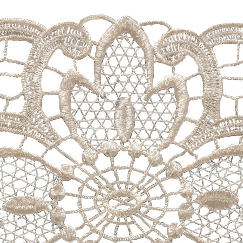 Pack of 6 Floral Lace Oval Doilies 100% Polyester Traditional