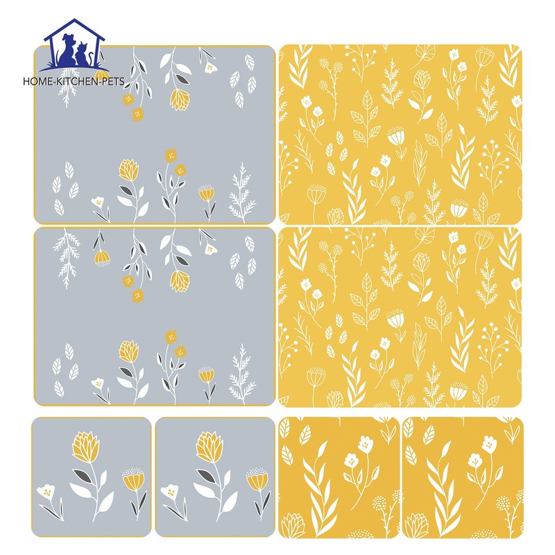Placemats and Coasters Set – 8-Piece (4+4) Heat-Resistant, Waterproof, Non-Slip