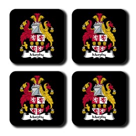 Murphy Coat of Arms/Family Crest Coaster Set, by Carpe Diem Designs – Made in the U.S.A.