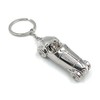 H-Customs Racing Car Antique Silver Keyring Pendant, silver