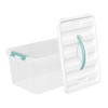 Xyskin 14 Quart Clear Storage Bins with Lid and Green
