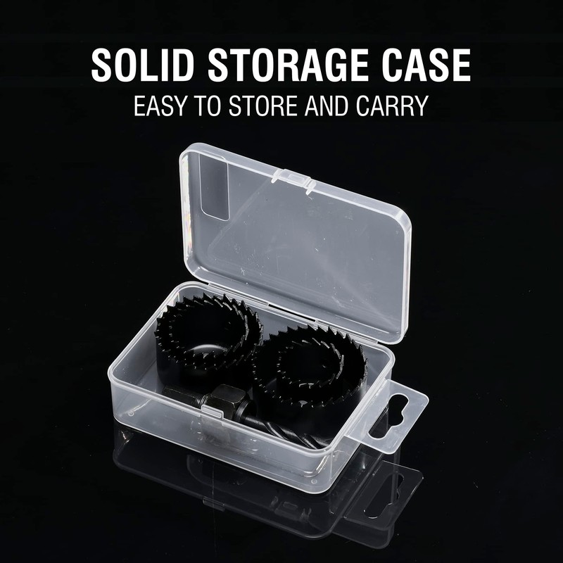 KATA 6PCS Hole Saw Kit 1-1/4" to 2-1/8"(32-54mm) Hole Saw