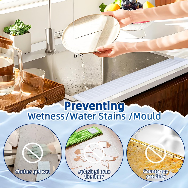 4"X30" Extra Long Sink Edge Protectors for Kitchen Single and