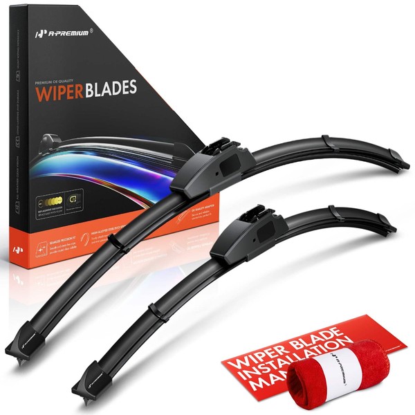 A-Premium Pack of 2 Front Windshield Wiper Blades with Wear