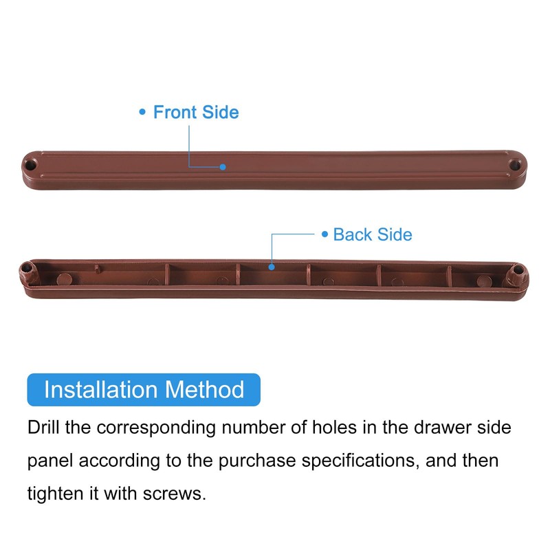 sourcing map Drawer Slides, 2Set 235mm - Plastic Drawer Rails