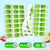 Ice Cube Tray with Lid and Bin, 4 Pack Premium