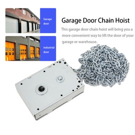 Lfhelper Roll Up Garage Door Opener Chain Hoist Garage Lifting Door Accessories- 4:1 Gear Ratio Heavy Duty Chain Hoist Opener for Roll Up Doors and Jackshaft Garage Door Openers