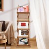 Portable Foldable Wood Literature Rack Display Holder Stand, Pop-up Magazine