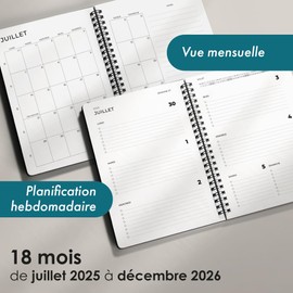 2025 2026 A5 Academic Diary - Week to View Student Teacher University Notebook July 2025 to August 2026 Organisation Work, Study, Daily Life