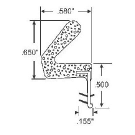 Door Weatherstrip, Kerf-Mounted, Foam Style, 82", Beige