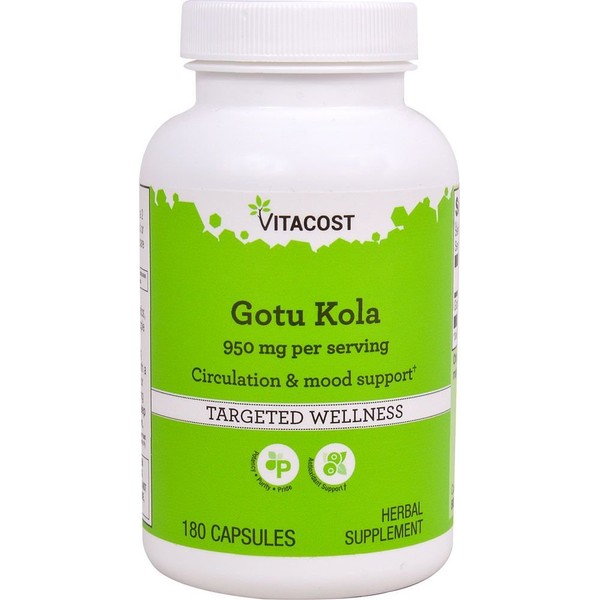 Vitacost Gotu Kola -- 950 mg per serving - 180 Capsules