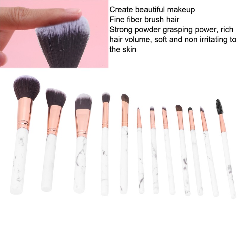 12pcs Portable Makeup Brush Set Eye Shadow Concealer Blusher Brush