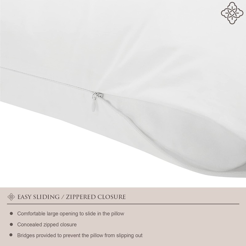 Bioweaves 100% Organic Cotton Breathable Pillow Protectors GOTS Certified with